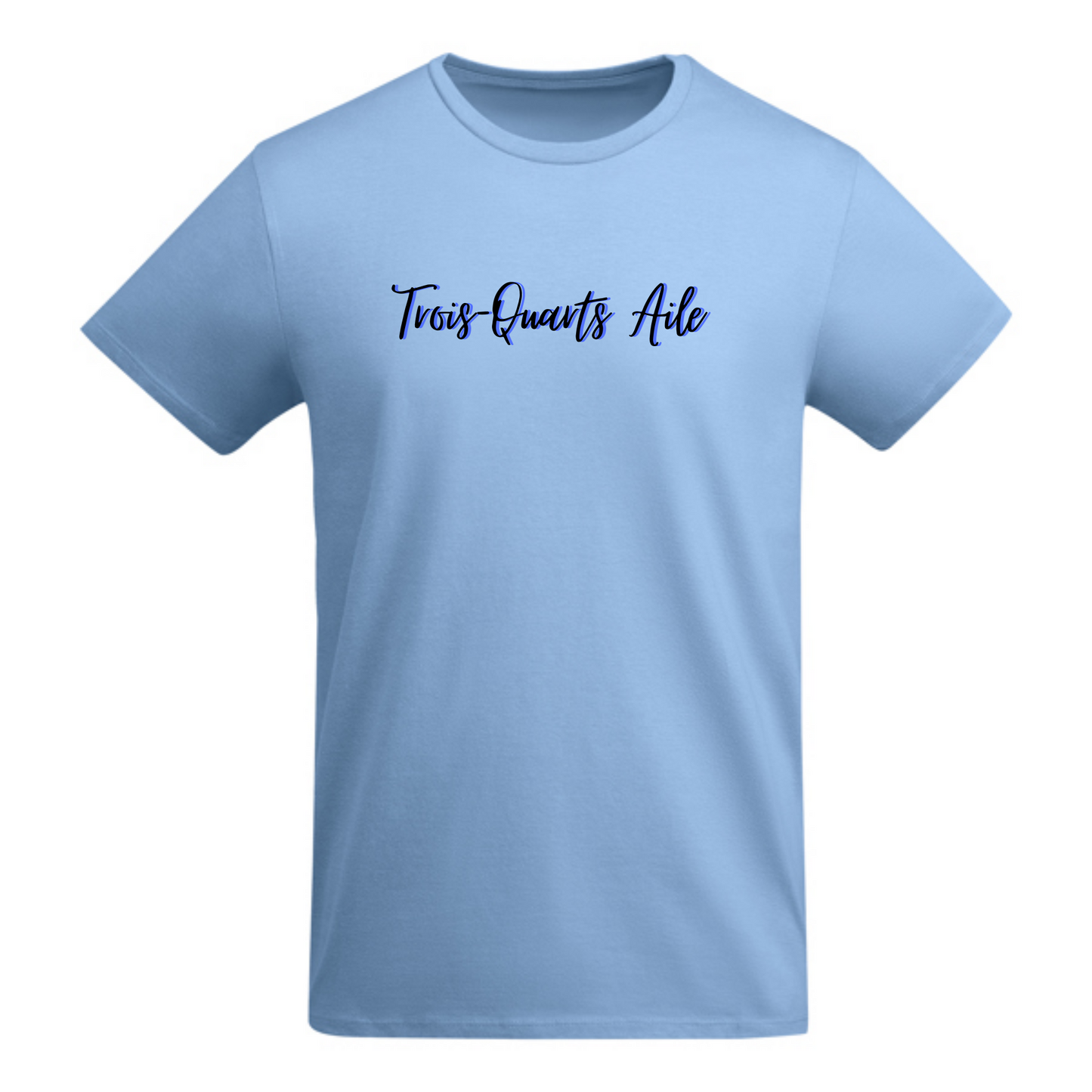 T-shirt Bleu Trois-Quarts Aile