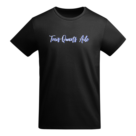 T-shirt Noir Trois-Quarts Aile
