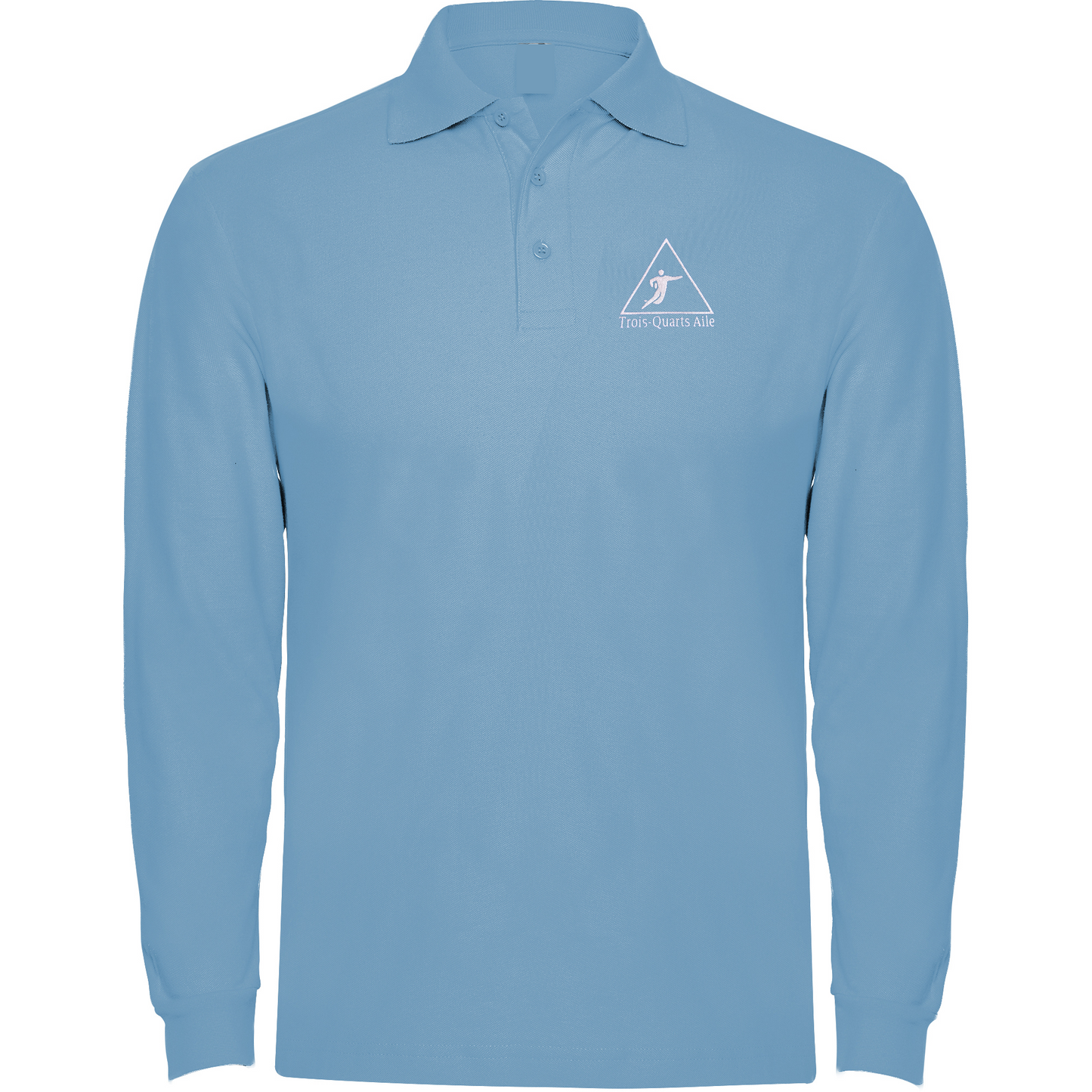 Polo Bleu ciel manches longues RUGBY XV